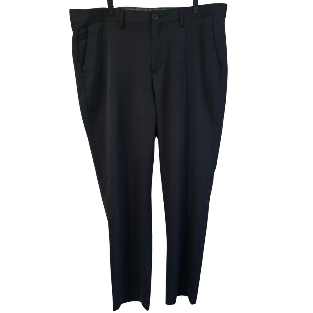 English Laundry Mens Black Dress Pants Flat Front Straight Leg 38x30 RN121096